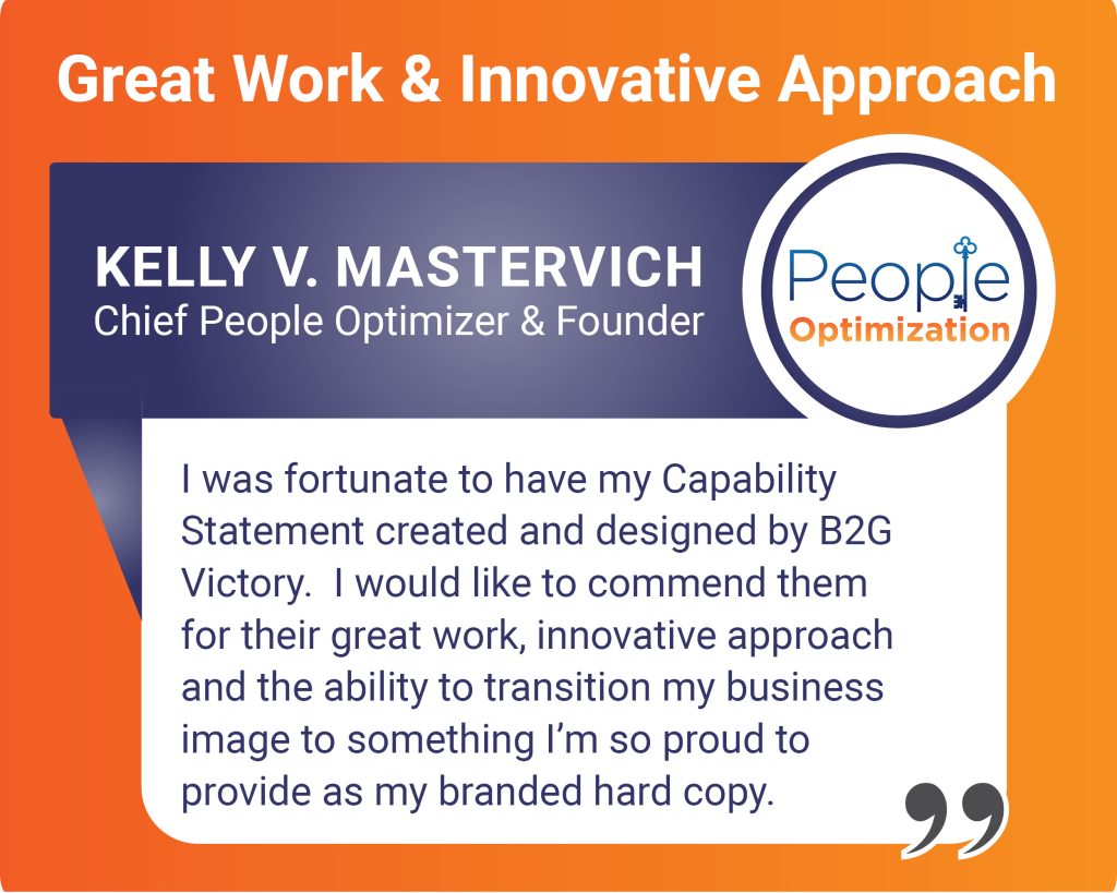 Testimonial from Kelly V. Mastervich from People Optimization