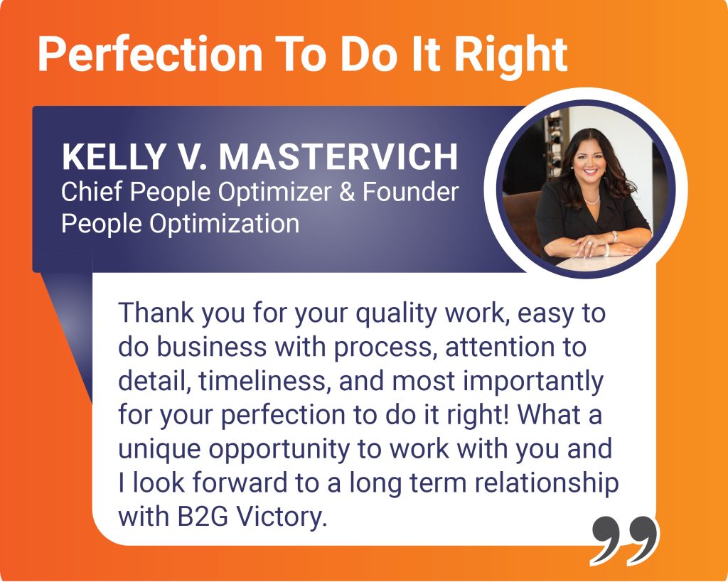 Testimonial from Kelly V. Mastervich of People Optimization