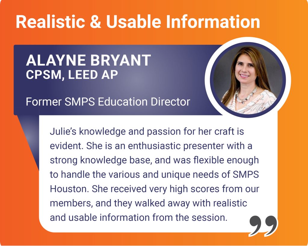 Testimonial from Alayne Bryant, the former director of SMPS Education