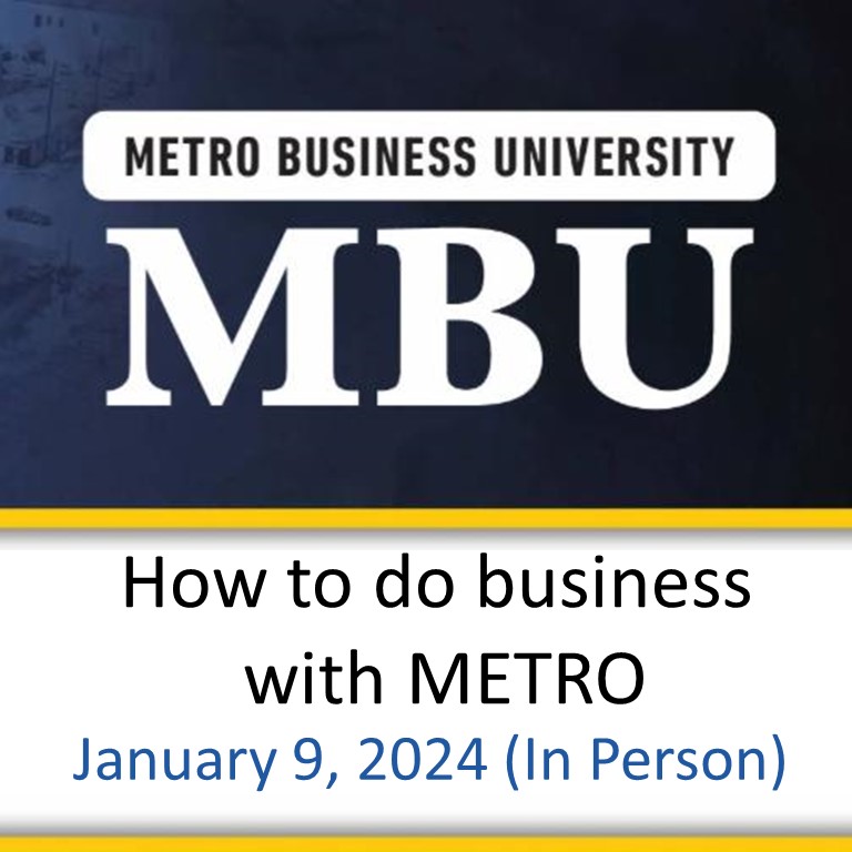 How to do business with METRO