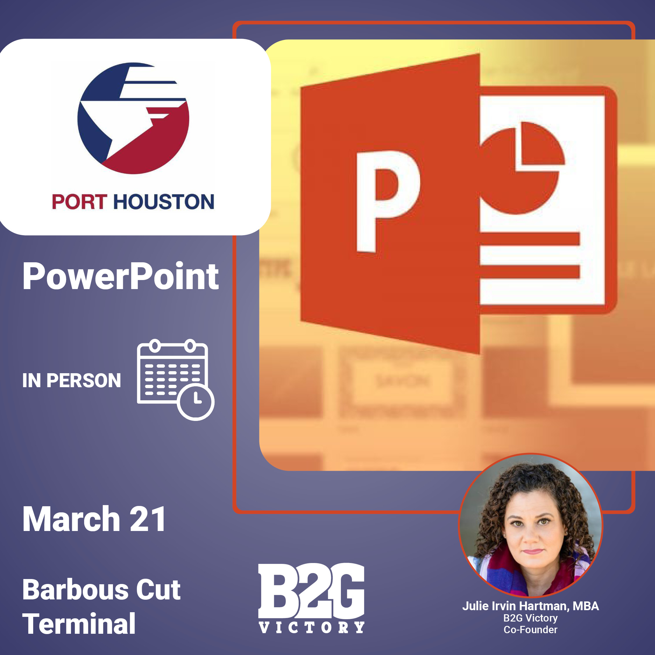Port Houston PowerPoint Training March 21 Barbous Cut Terminal