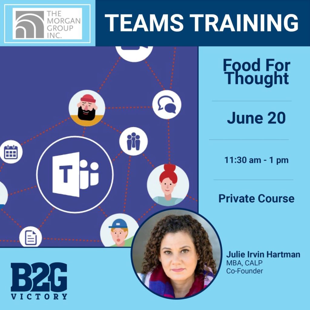 Morgan Group - Microsoft Teams Training with Julie Irvin Hartman, MBA