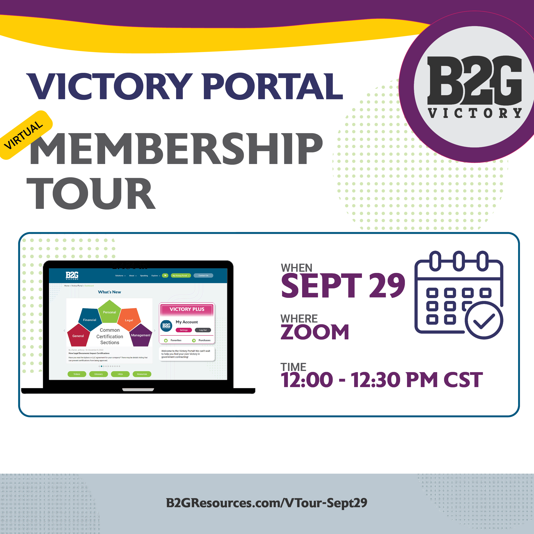 B2G Victory Virtual Membership Tour - Sept 29