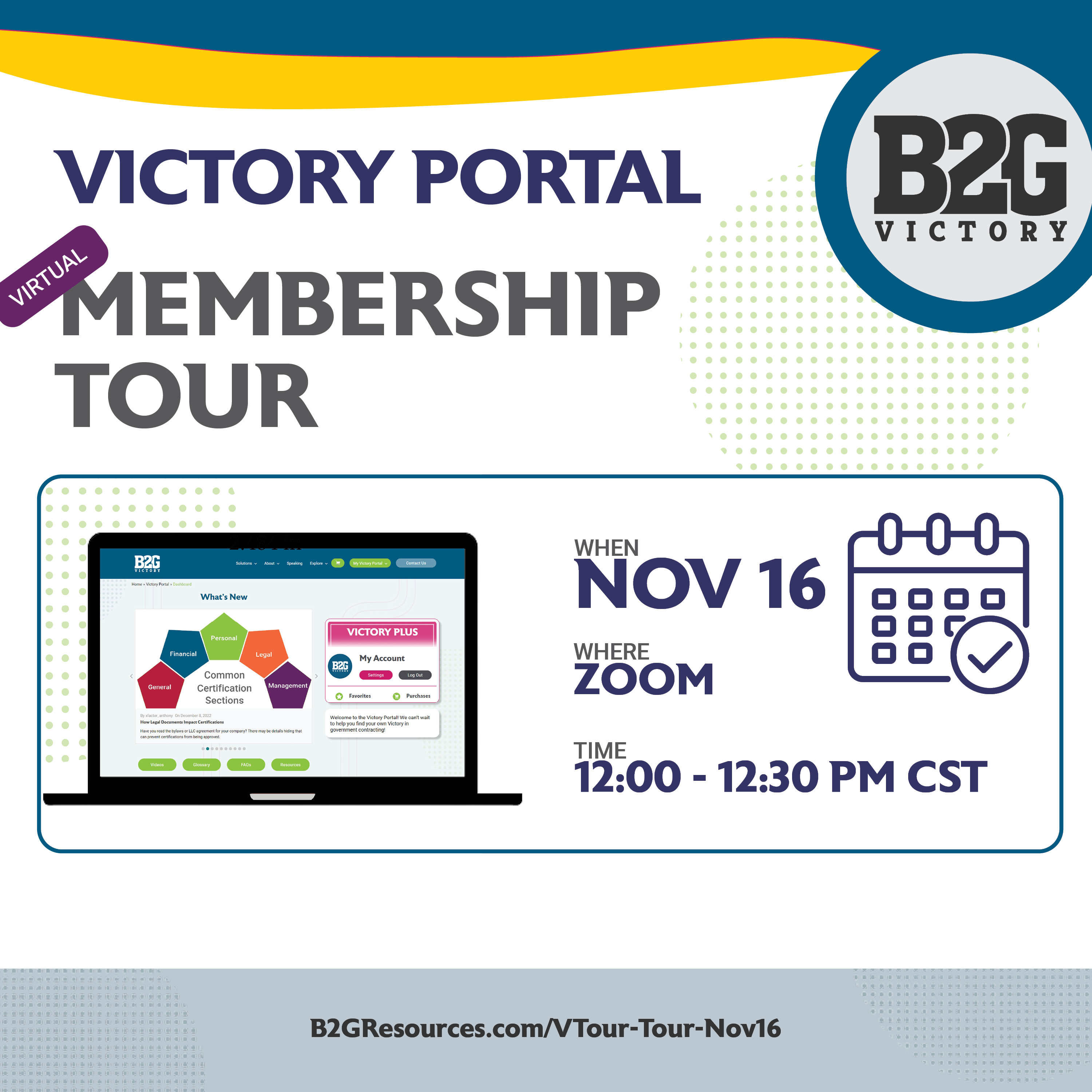 B2G Victory Portal Membership Tour