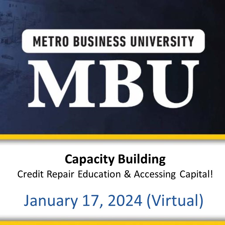 Capacity Building Credit Repair Education & Accessing Capital