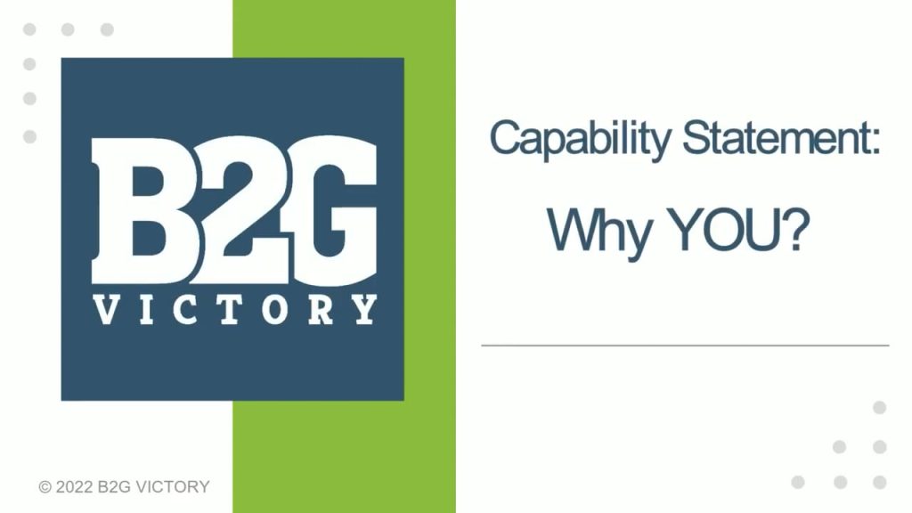 Capability Statement: Why YOU?