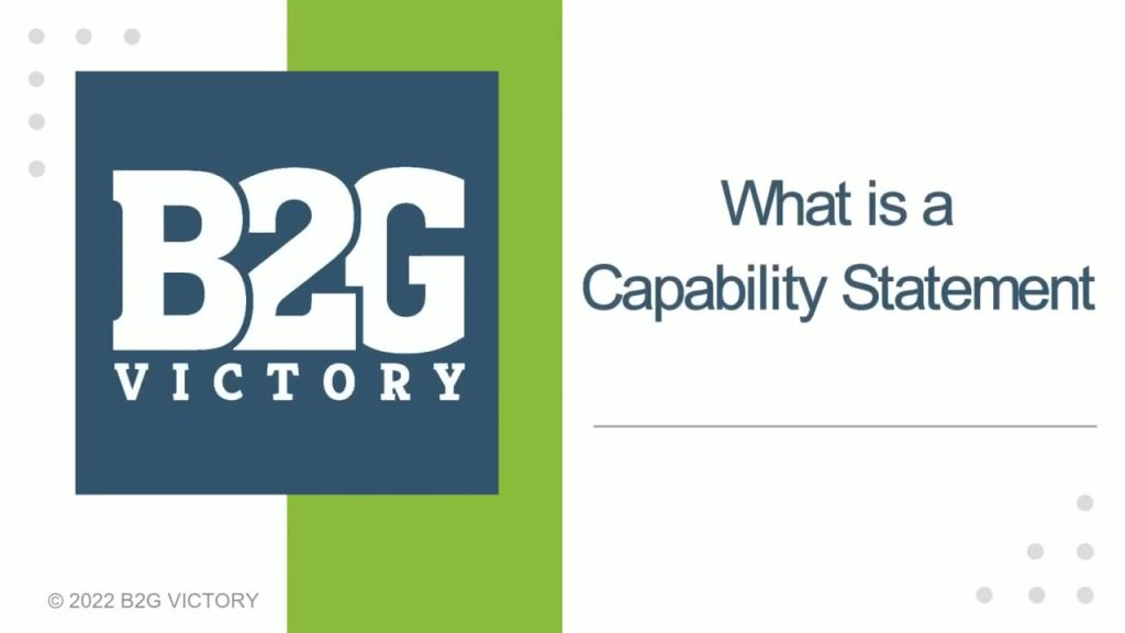 What is a Capability Statement?