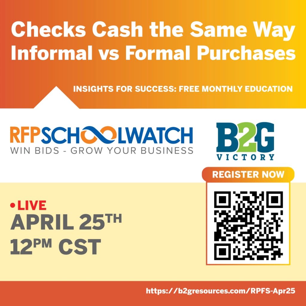 Checks Cash the Same Way: Informal vs Formal Purchases with B2G Victory & RFPSchoolWatch