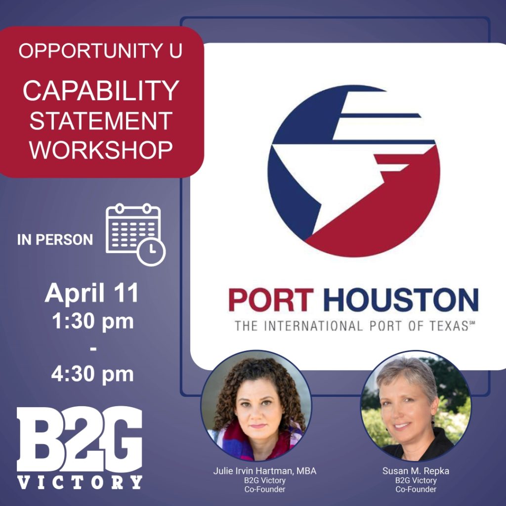 Port Houston - Capability Statement Workshop April 11 2024