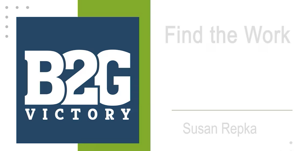 Subcontractor - Find the Work with Susan M. Repka, Co-Founder B2G Victory