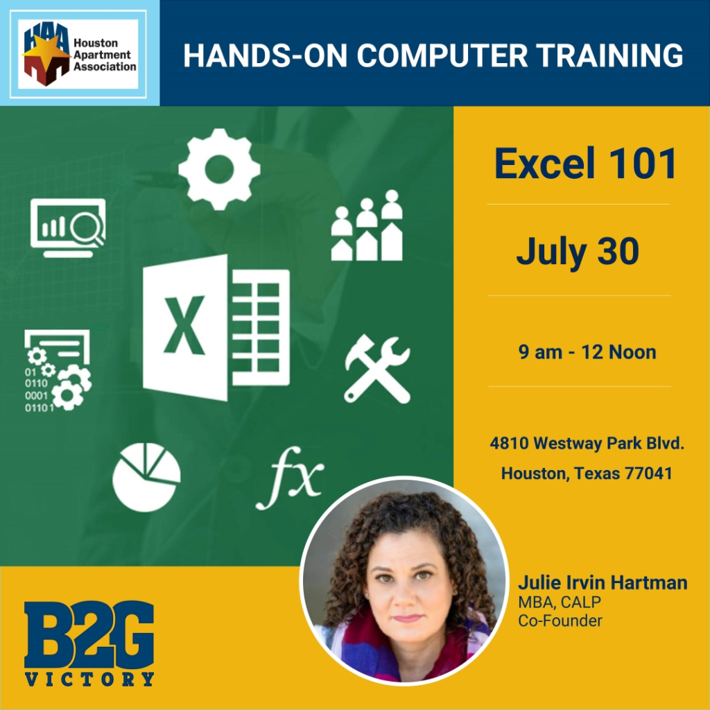 Excel 101 with the Houston Apartment Association