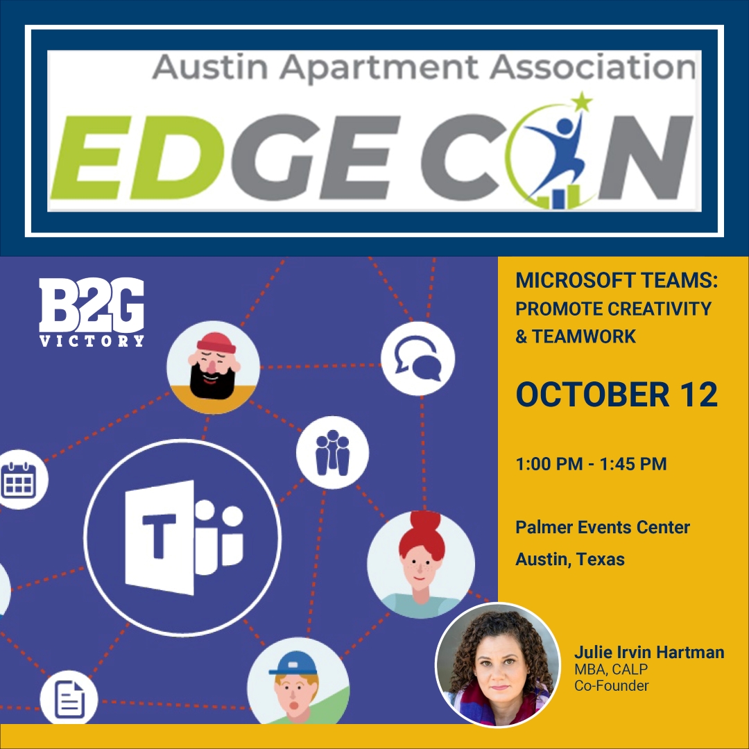 Microsoft Team Training with the Austin Apartment Association (AAA) by Julie Irvin Hartman, MBA on October 12