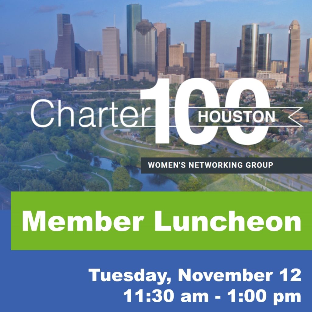 November Luncheon - Charter 100 Houston