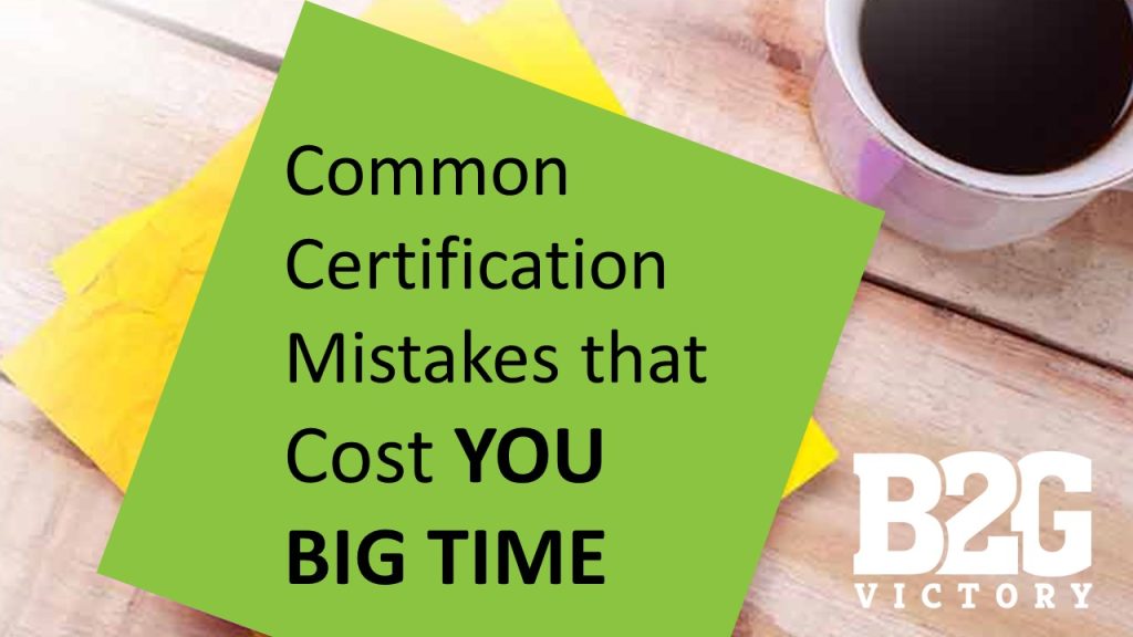 Common Certification Mistakes