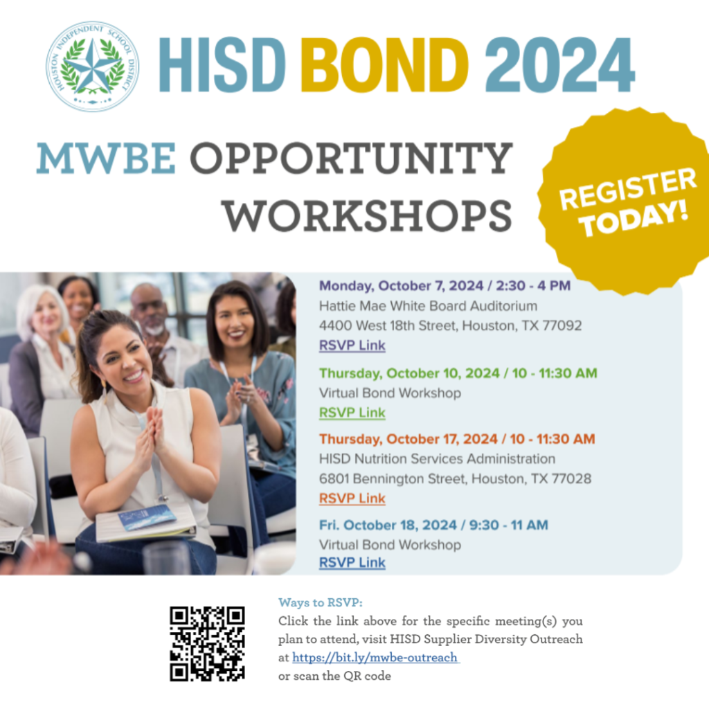 HISD Bond 2024: MWBE Opportunity Workshops