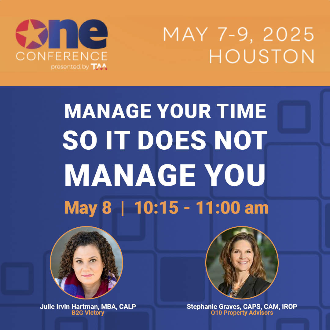 Manage Your Time So It Does Not Manage You - Conference Session at TAA