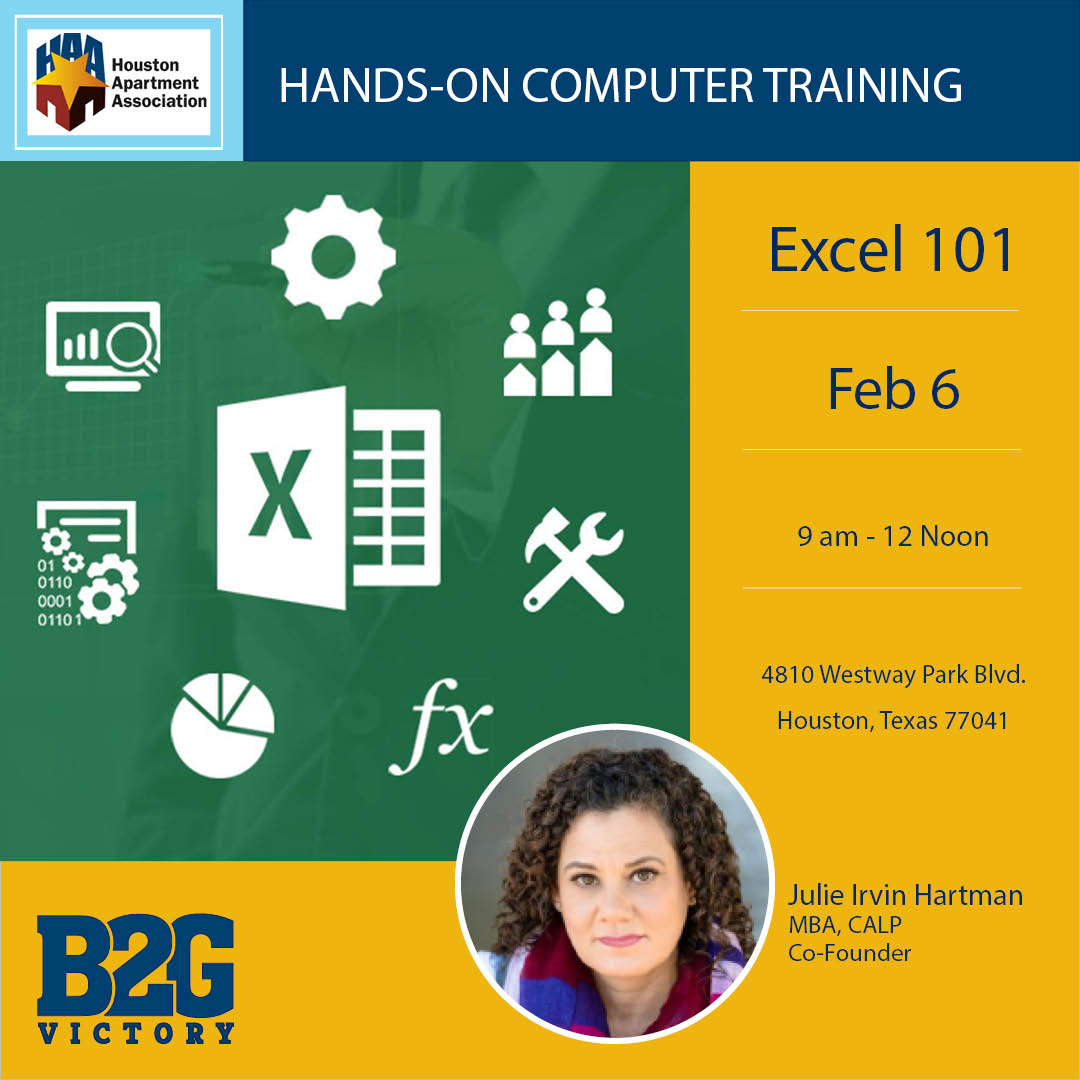 Excel 101 with the Houston Apartment Association