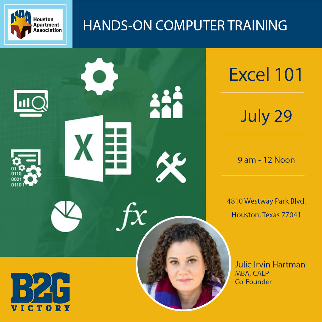 Excel 101 with the Houston Apartment Association