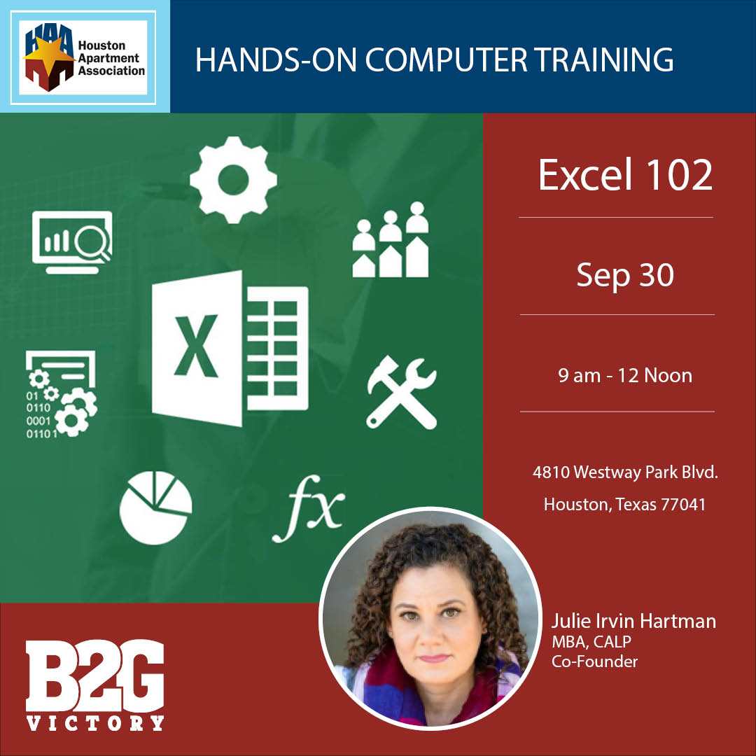 Excel 102 with the Houston Apartment Association