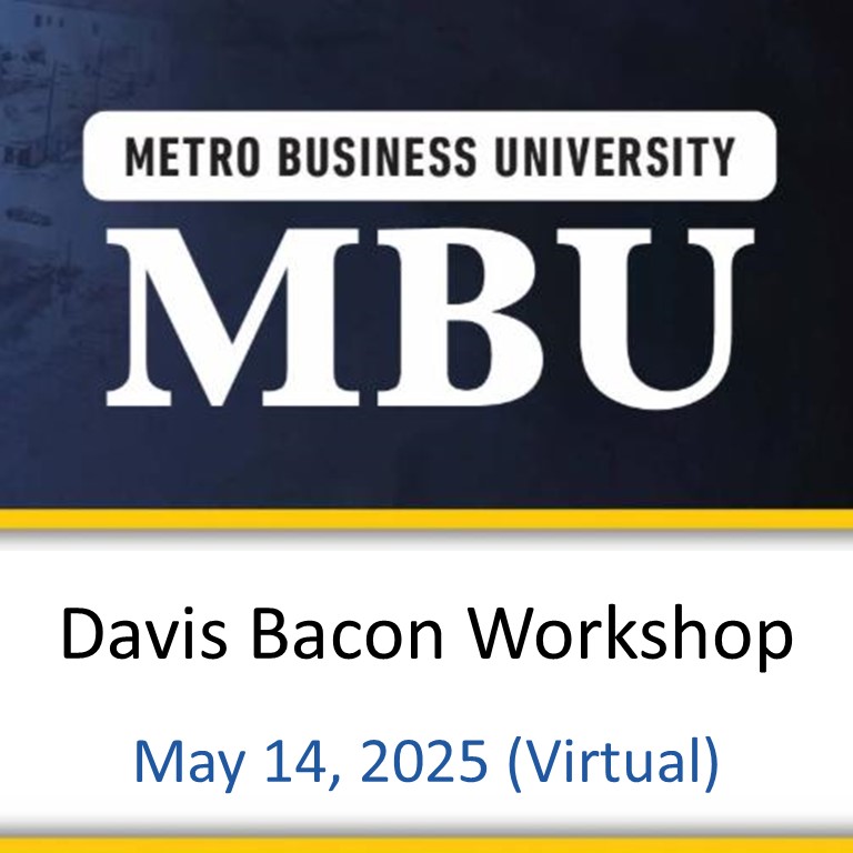 Davis Bacon Workshop: Presented by the Department of Labor with METRO