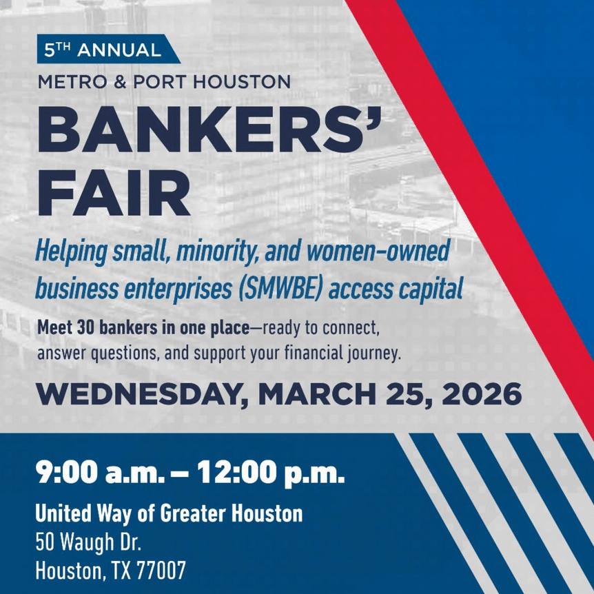 Join us for the 5th annual METRO & Port Houston Bankers’ Fair.